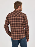 Retro™ Brown Brushed Cotton Men's Shirt by Wrangler®