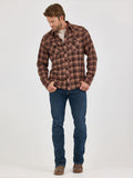 Retro™ Brown Brushed Cotton Men's Shirt by Wrangler®