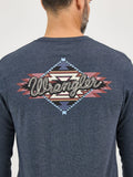 'Aztec Logo' Long Sleeve Men's T-Shirt by Wrangler®