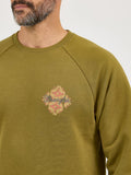 Olive 'Spirit of the West' Crew Neck Men's Sweater by Wrangler®