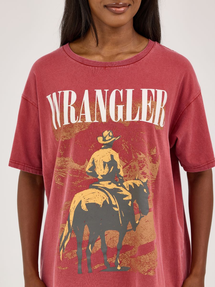 'Red Rider' Oversize Women's T-Shirt by Wrangler®