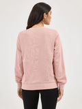 Retro™ Powder Pink 'Bronco' Crew Neck Women's Sweater by Wrangler®