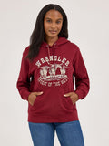 Retro™ Burgundy 'Spirit of the West' Women's Hoodie by Wrangler®