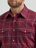 Classic Fit Cranberry Plaid Men's Shirt by Wrangler®