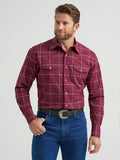 Classic Fit Cranberry Plaid Men's Shirt by Wrangler®