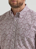 Burgundy Paisley Relaxed Fit Men's Shirt by Wrangler®