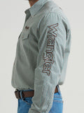 Teal Geo Print Logo Men's Shirt by Wrangler®