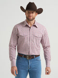 Classic Fit White Plaid Men's Shirt by Wrangler®