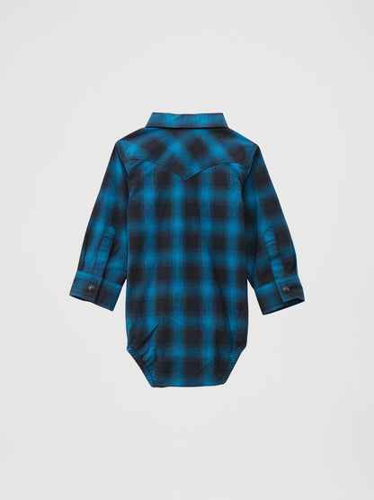 Blue Plaid Boy's Infant Shirt by Wrangler®
