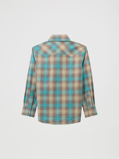 Retro™ Teal Plaid Boy's Shirt by Wrangler®