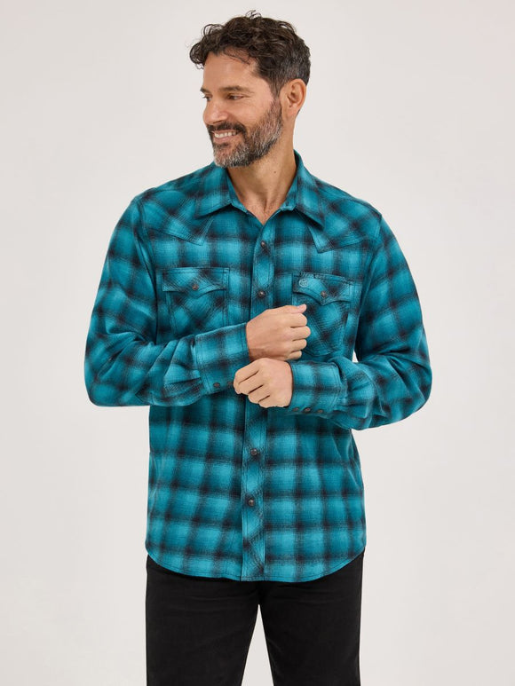 Retro™ Blue Flannel Men's Shirt by Wrangler®