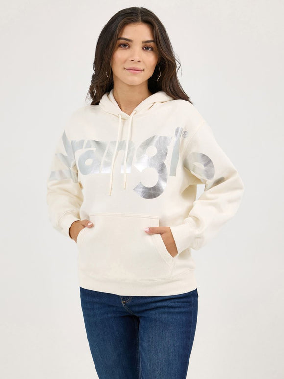 Retro™ Cream 'WRANGLER' Women's Hoodie by Wrangler®