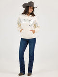 Retro™ Cream 'WRANGLER' Women's Hoodie by Wrangler®