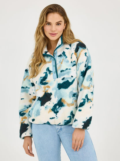 Retro™ Mottled Blue Fleece Women's Sweater by Wrangler®