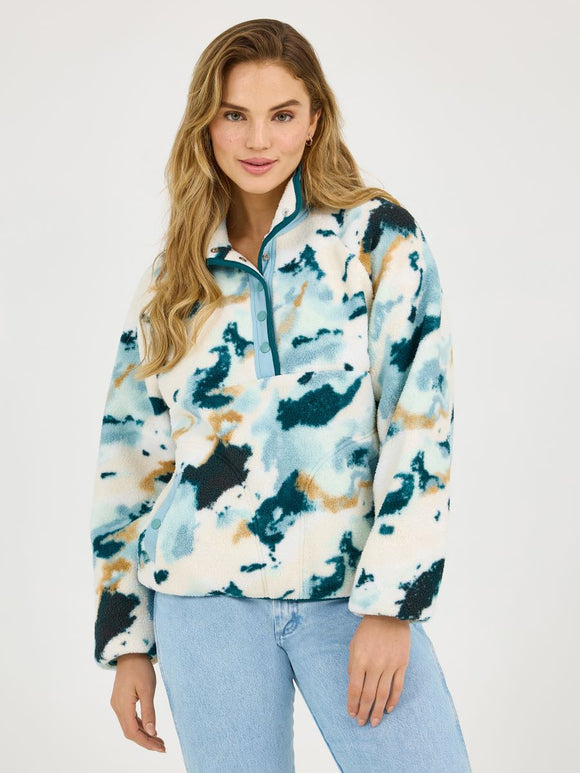 Retro™ Mottled Blue Fleece Women's Sweater by Wrangler®