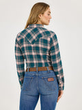 Retro™ Flannel Teal Plaid Women's Shirt by Wrangler®