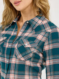 Retro™ Flannel Teal Plaid Women's Shirt by Wrangler®