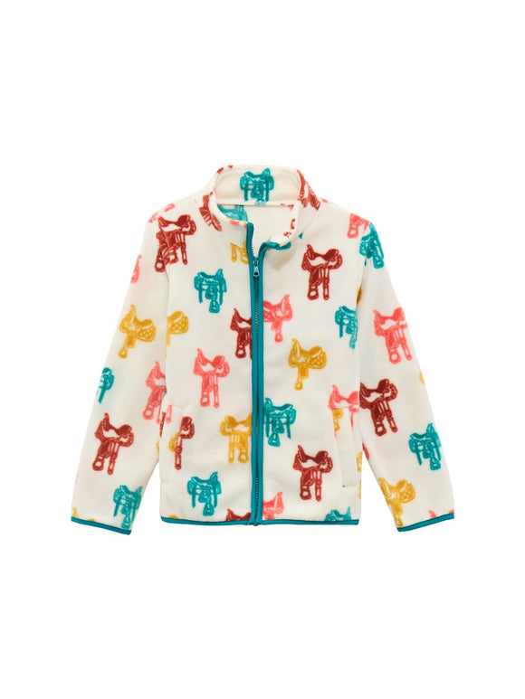 *Match Little Sister* Saddle Print Fleece Girl's Sweater by Wrangler®