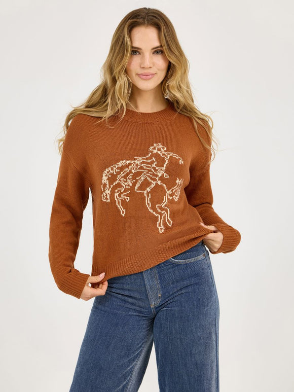 Retro™ Copper Knit 'Bronco' Women's Sweater by Wrangler®
