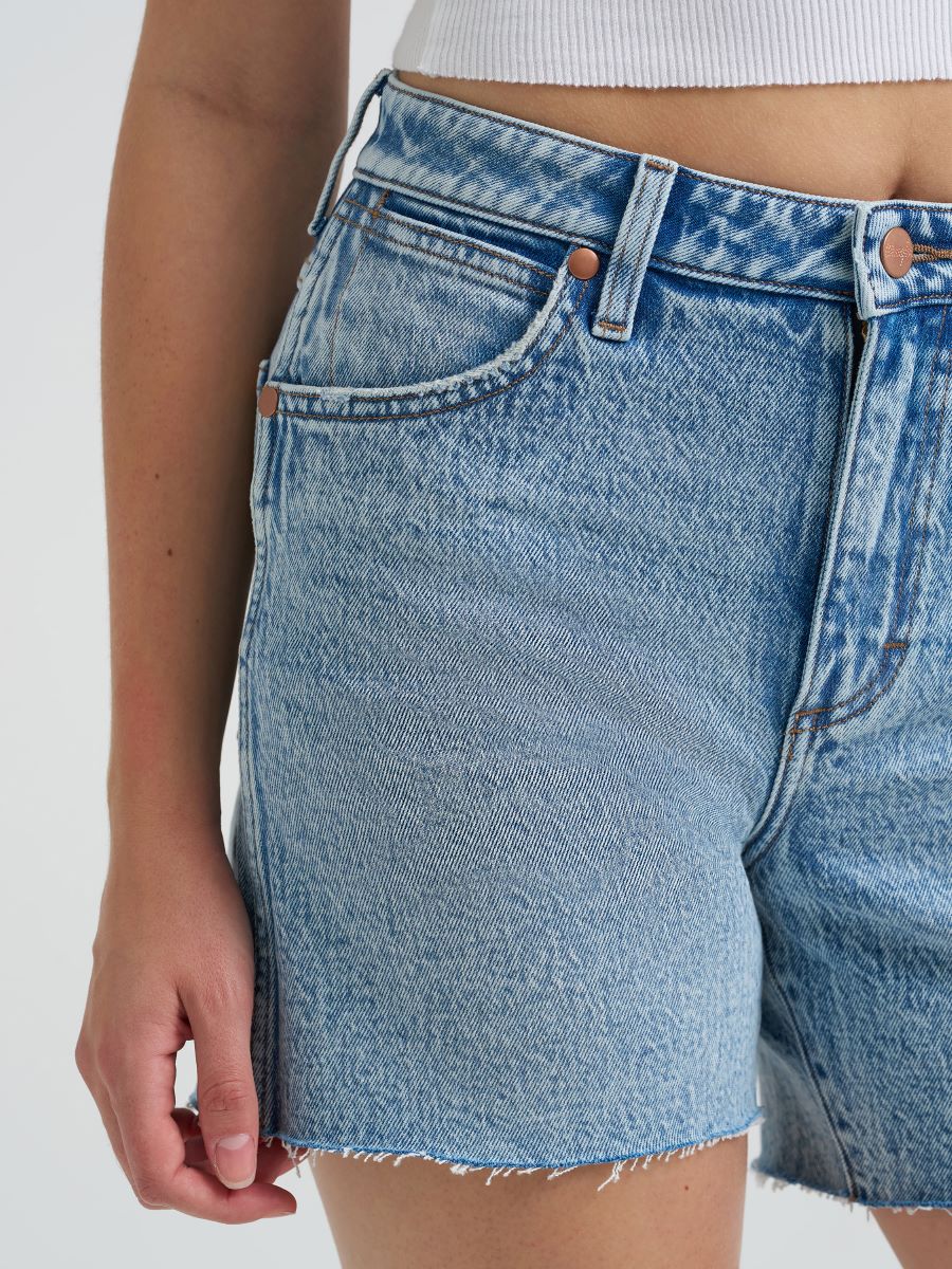 Cowboy Short Stone Wash High Rise Denim Women's Short by Wrangler®