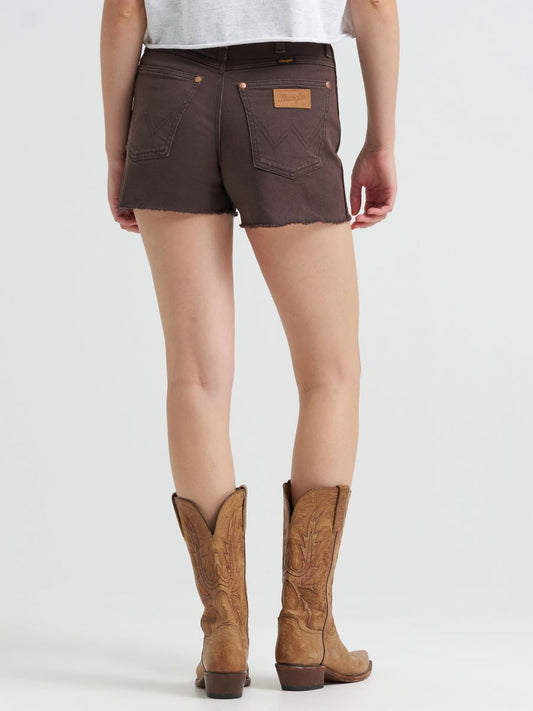 Cowboy Short Brown High Rise Denim Women's Short by Wrangler®