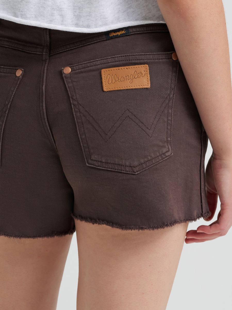 Cowboy Short Brown High Rise Denim Women's Short by Wrangler®