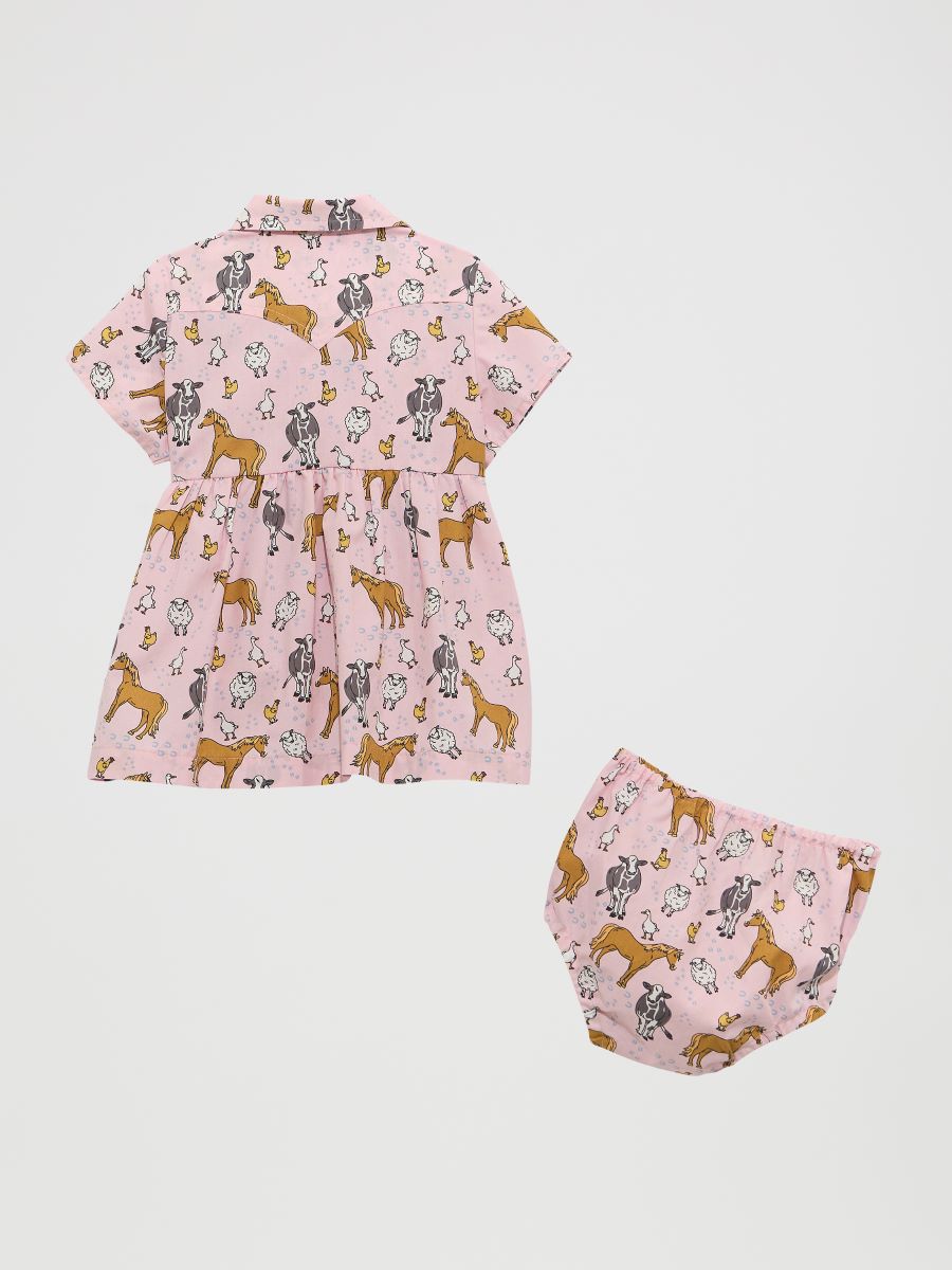 Pink Farm Animal Infant Dress by Wrangler®