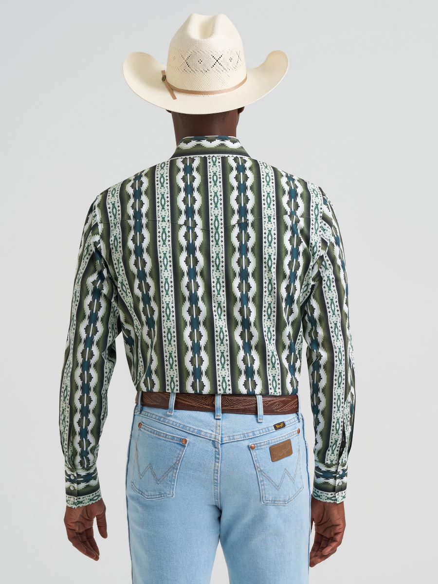 Green Southwest Checotah™ Men's Shirt by Wrangler®