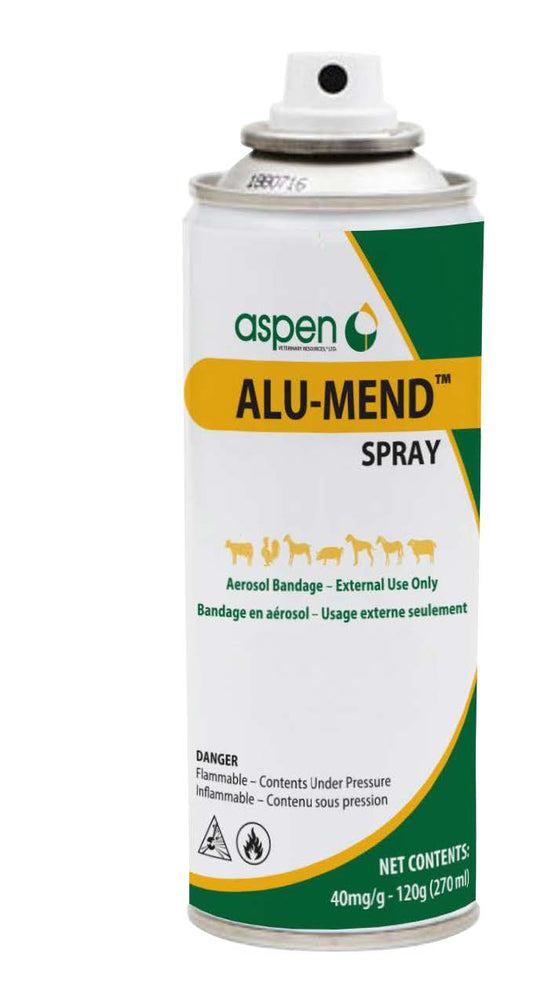 a can of alu-mend spray by aspen