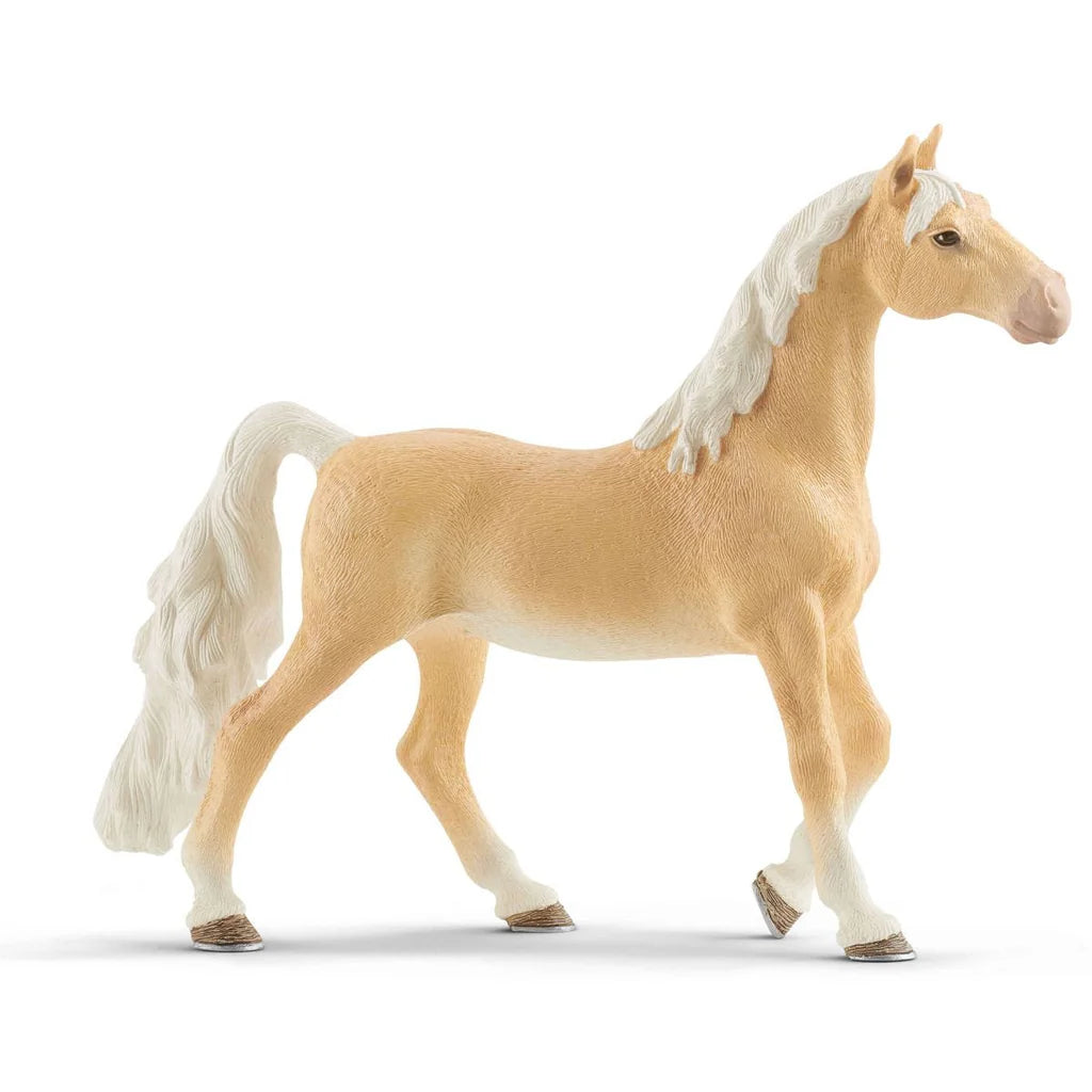 Schleich Toy horse figure with a white mane and tail on a white background