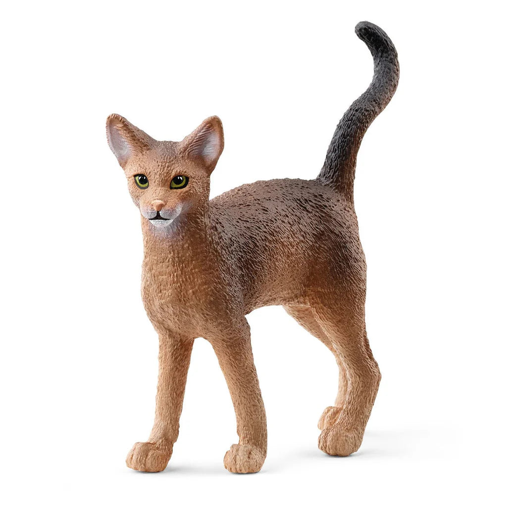 Schleich toy cat figurine on a white background