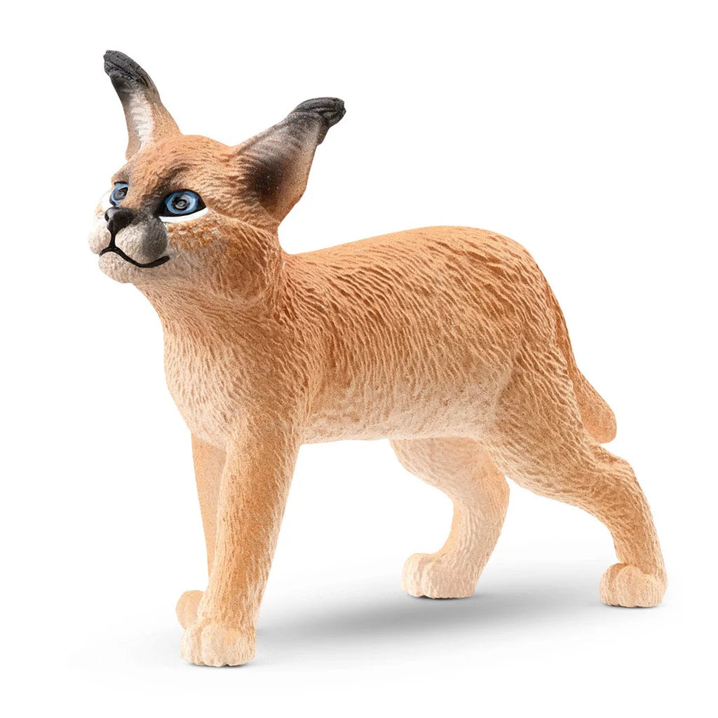 Schleich toy figure of a caracal on a white background