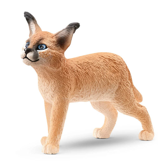 Schleich toy figure of a caracal on a white background