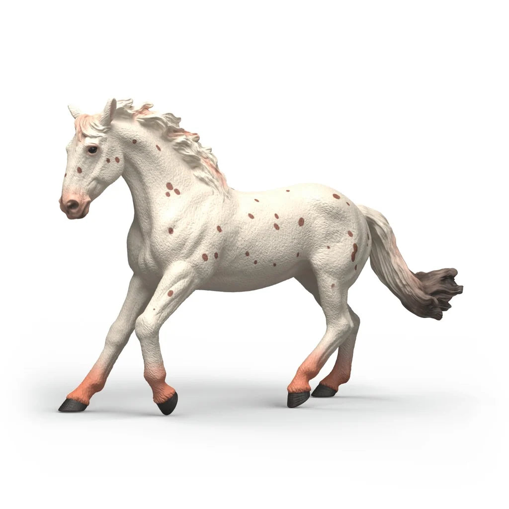 Knabstrupper mare horse figurine from Schleich on a white background