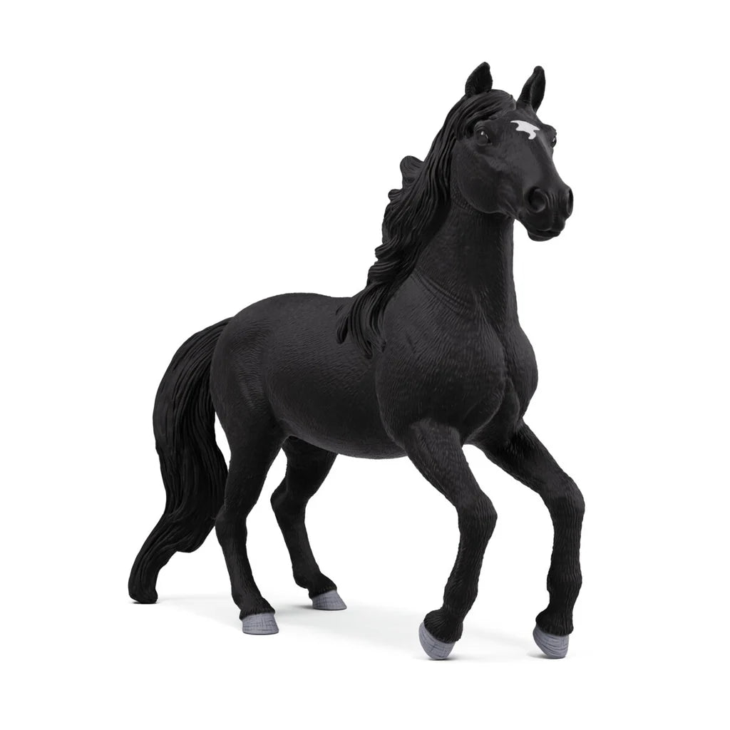 Lusitano Stallion figurine from Schleich on a white background