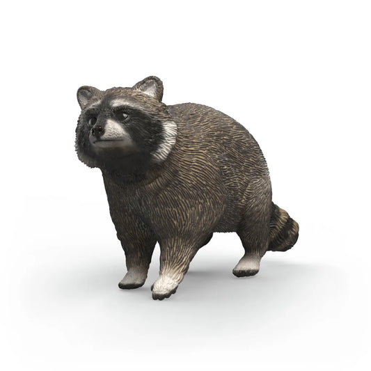 Schleich Racoon figurine on a white background