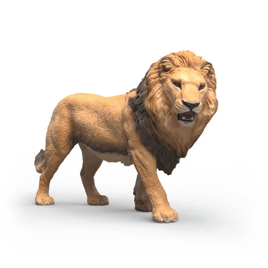 Schleich model lion figure on a white background