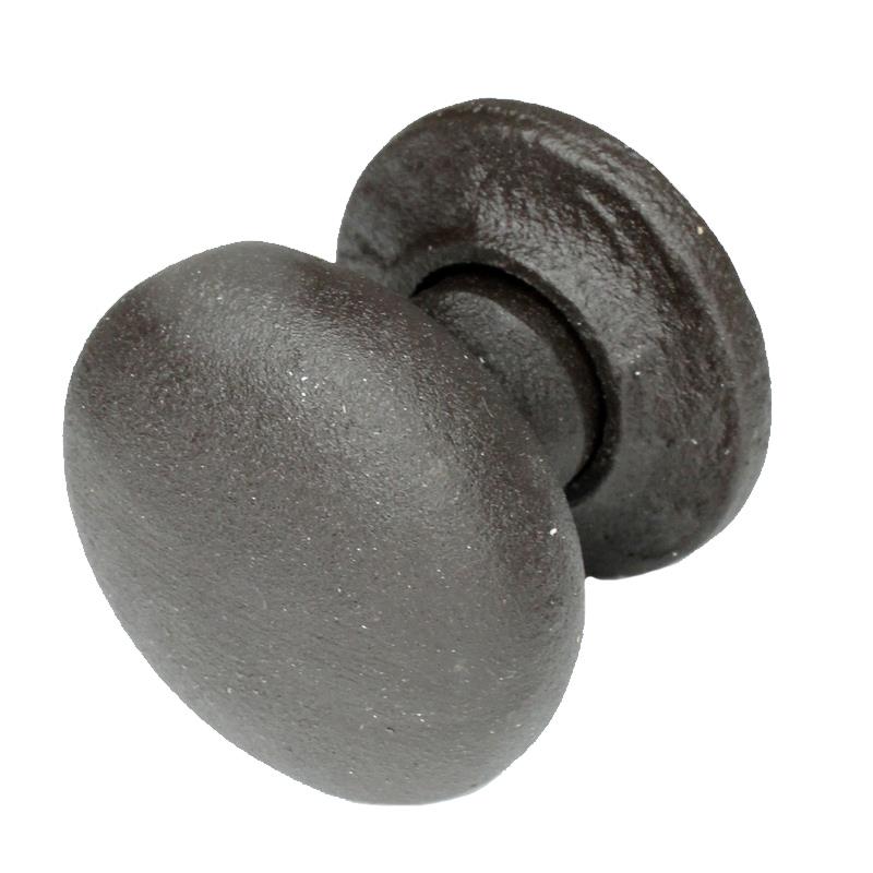 Large cast iron knob by Kopper on a white background