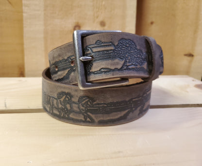 Vintage 'Horse Farm' Leather Belt