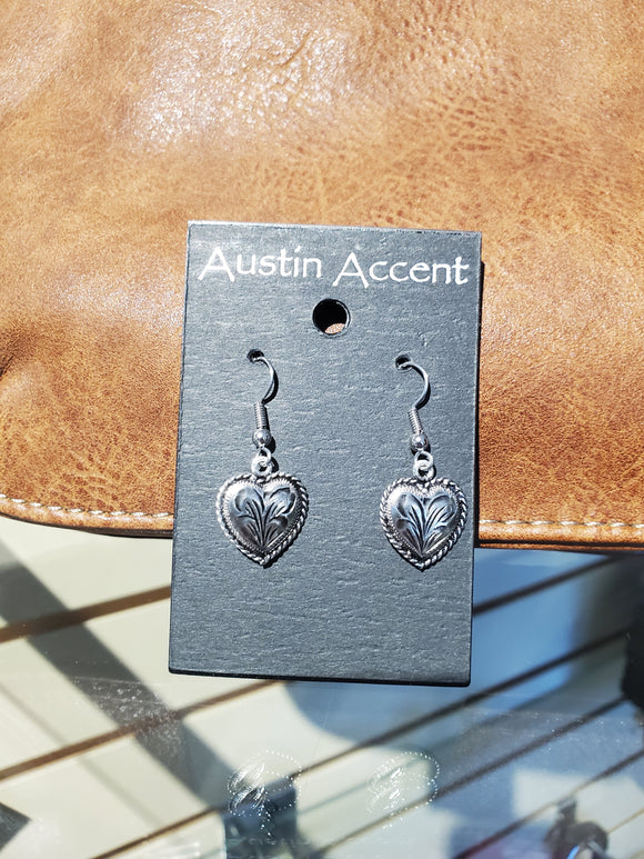 Western Heart Earrings by Austin Accents®