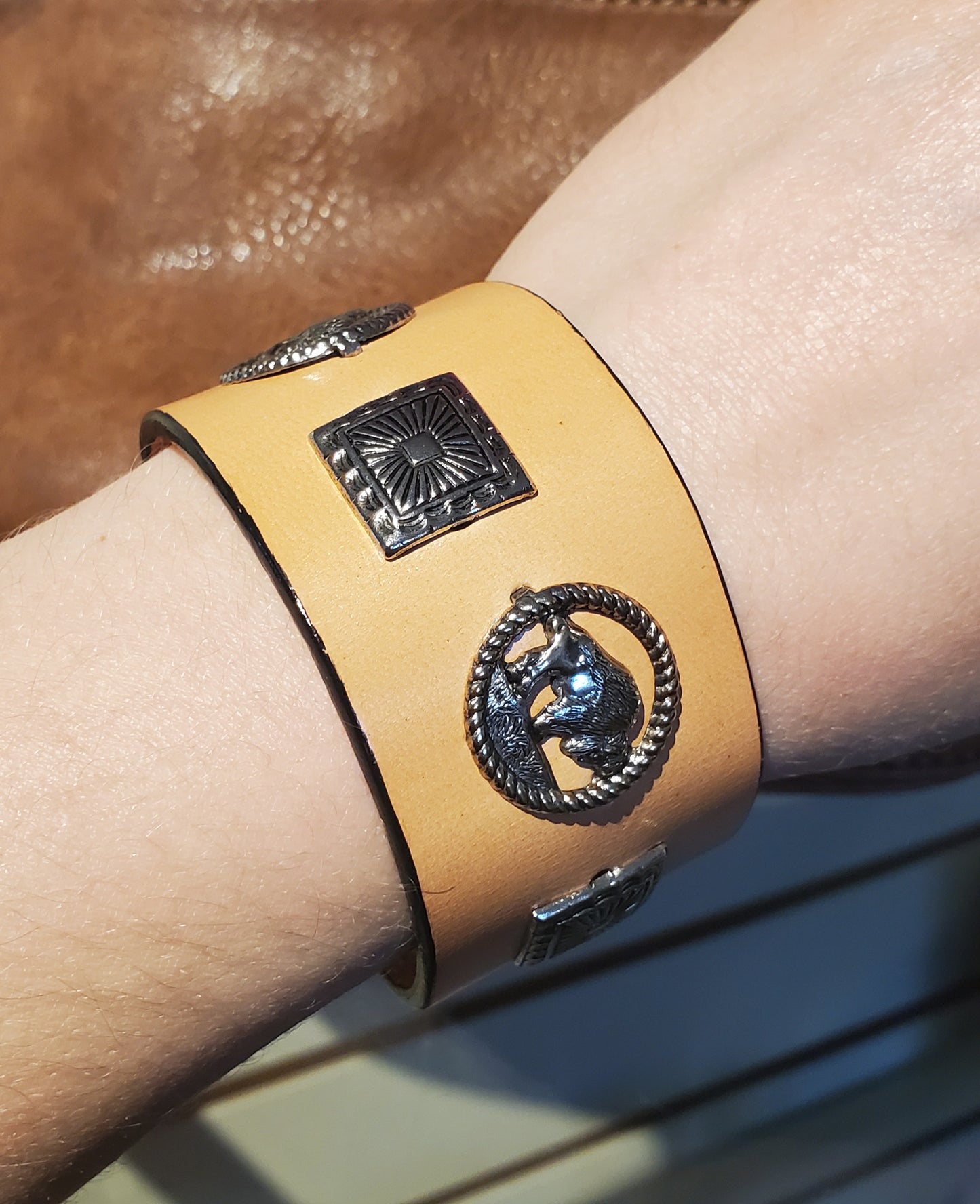 'Bison' Leather Bracelet by Austin Accents®