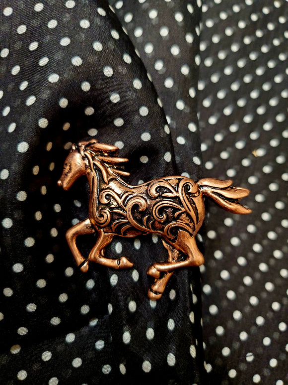 Copper Running Horse Scarf Slide by Austin Accents®