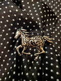 Silver Running Horse Scarf Slide by Austin Accents®