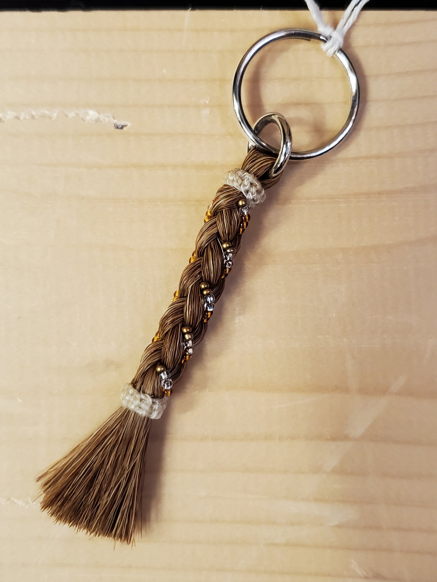 Braided & Beaded Horsehair Keychain