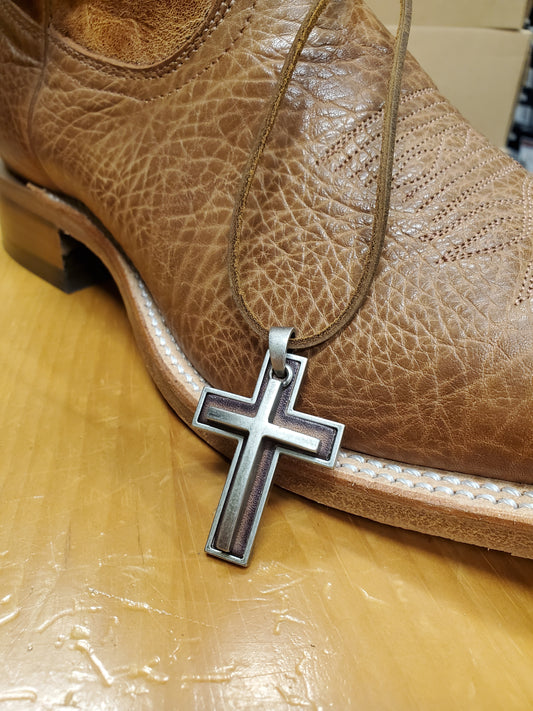 Leather Cross Men's Necklace by Twister®