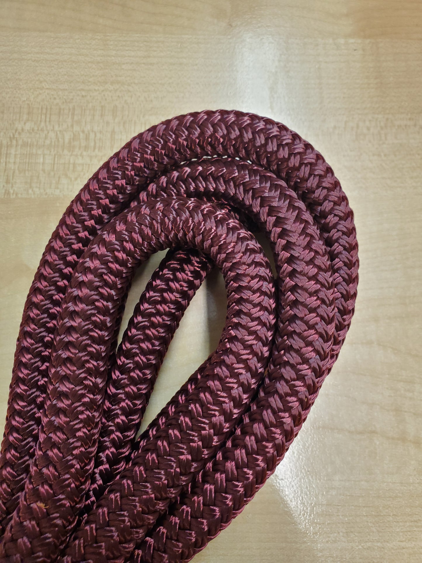 some burgundy yacht rope