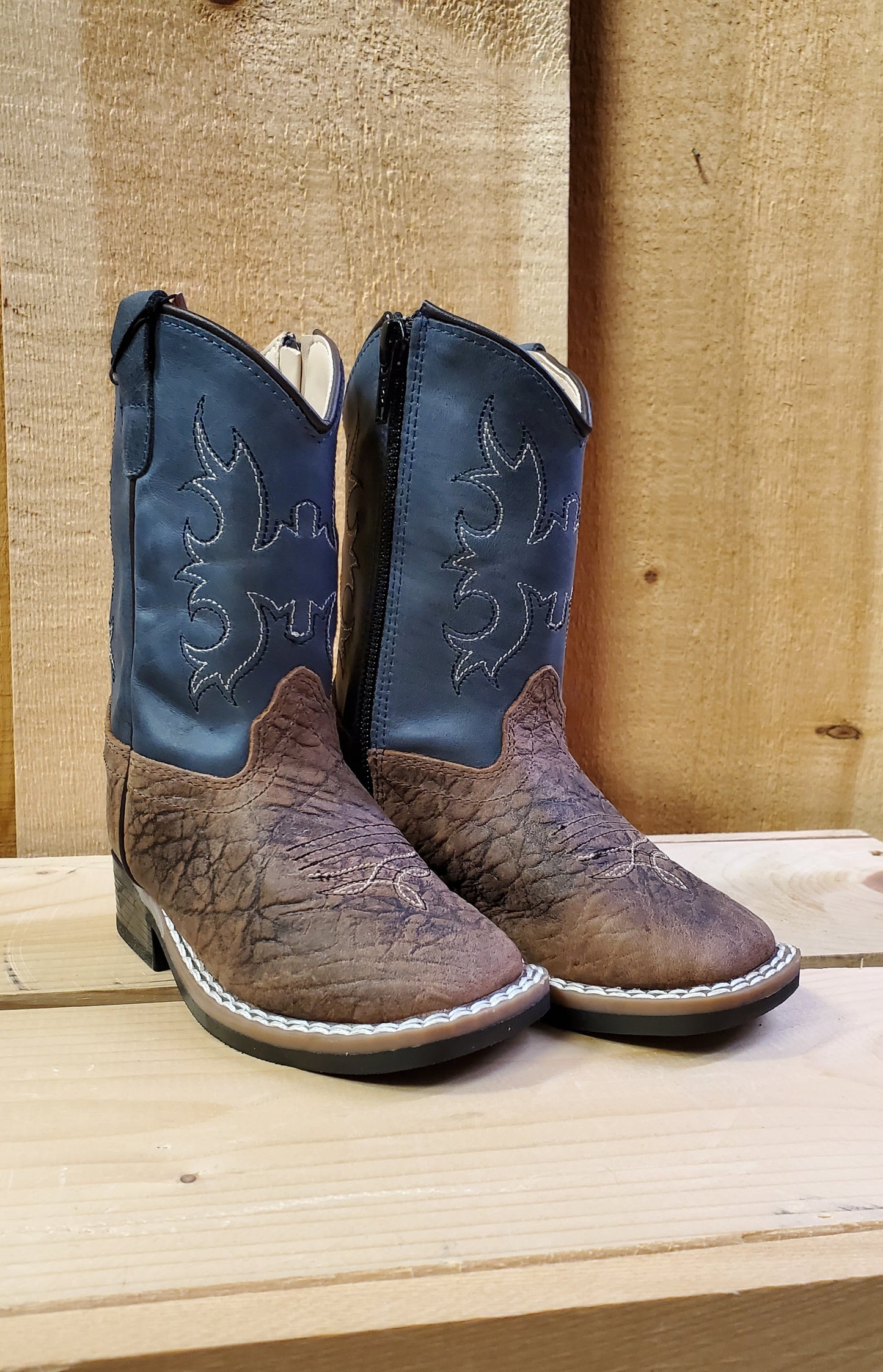 Blue & Brown Toddler's Boot by Old West®
