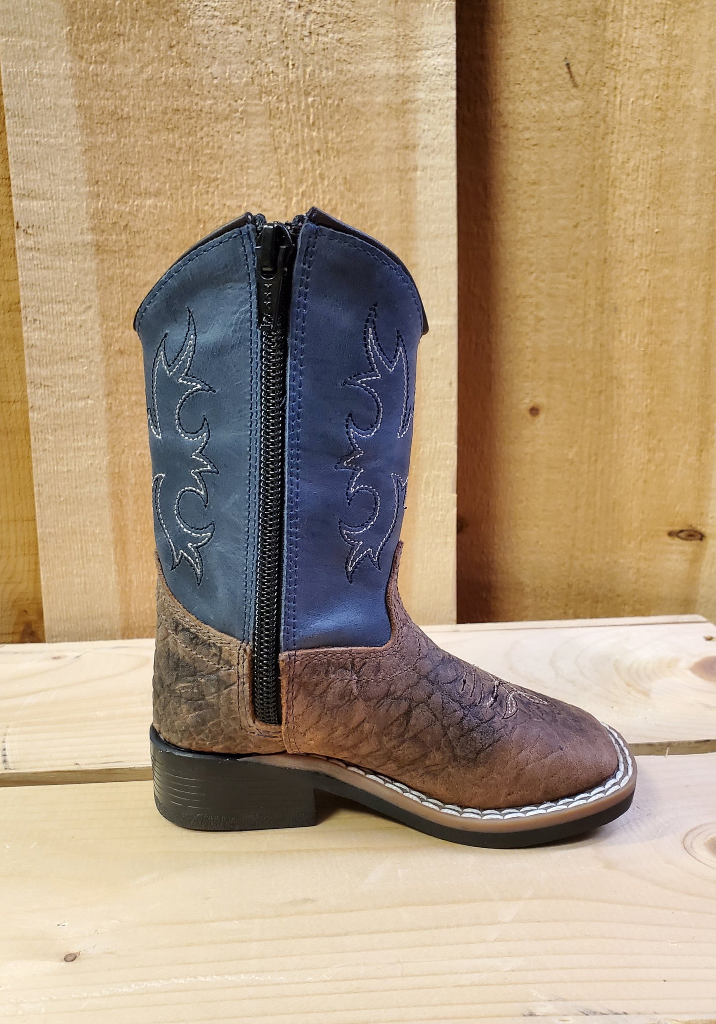Blue & Brown Toddler's Boot by Old West®