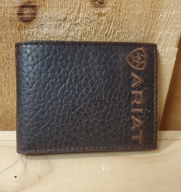 Pebbled Brown Bi-Fold Men's Wallet by Ariat®