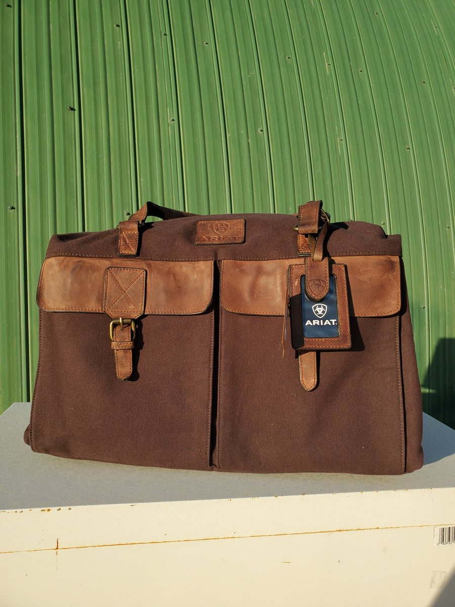 Brown Canvas Duffle Bag by Ariat® – Stone Creek Western Shop